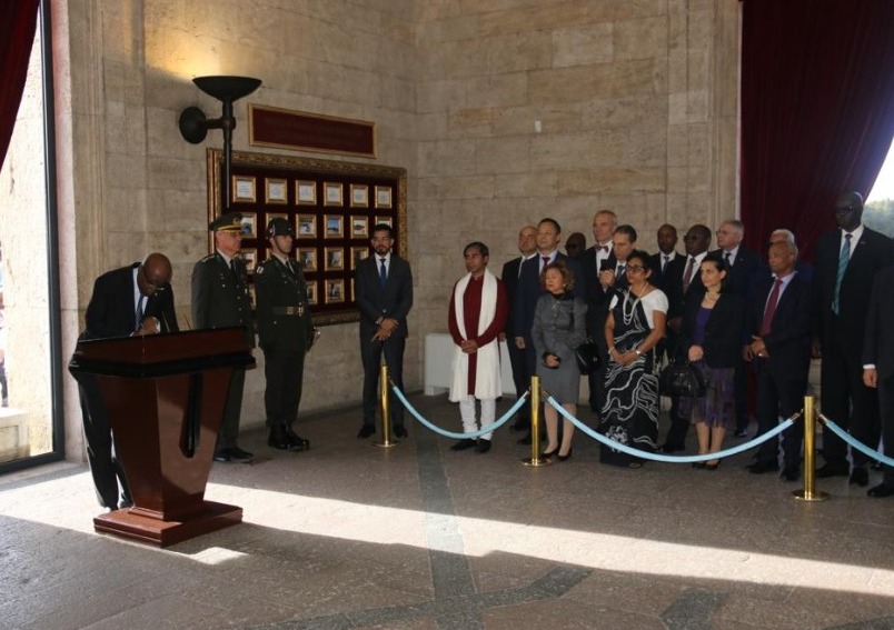 Paying respect to the founding father of the Turkish Republic, Veteran Mustafa Kemal Ataturk at Anitkabir