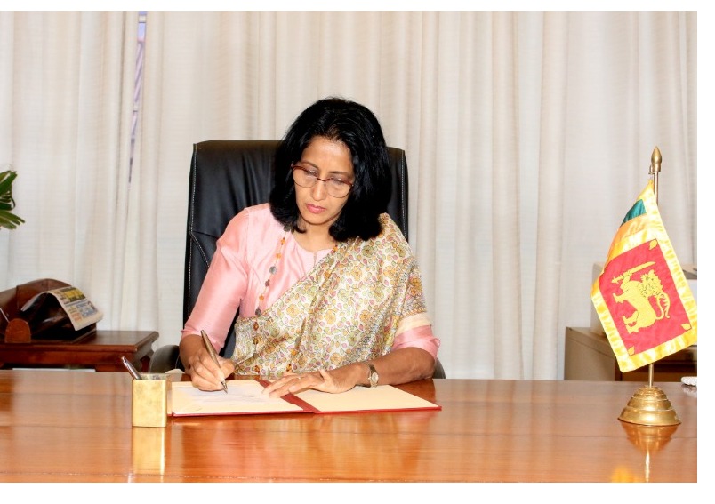 New Foreign Secretary Aruni Wijewardane assumes duties