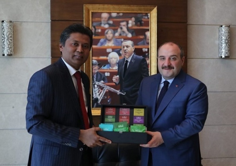 Ambassador Calls on Minister of Industry and Technology of Republic of Turkey Mustafa Varank