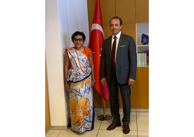The Ambassador(designate)of Sri Lanka, Ms. S. Hasanthi Urugodawatta Dissanayake met with Ambassador Oguzhan Ertuğrul, DG of South Asia of the MFA of Turkiye