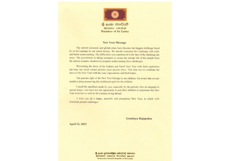 President’s New Year Message