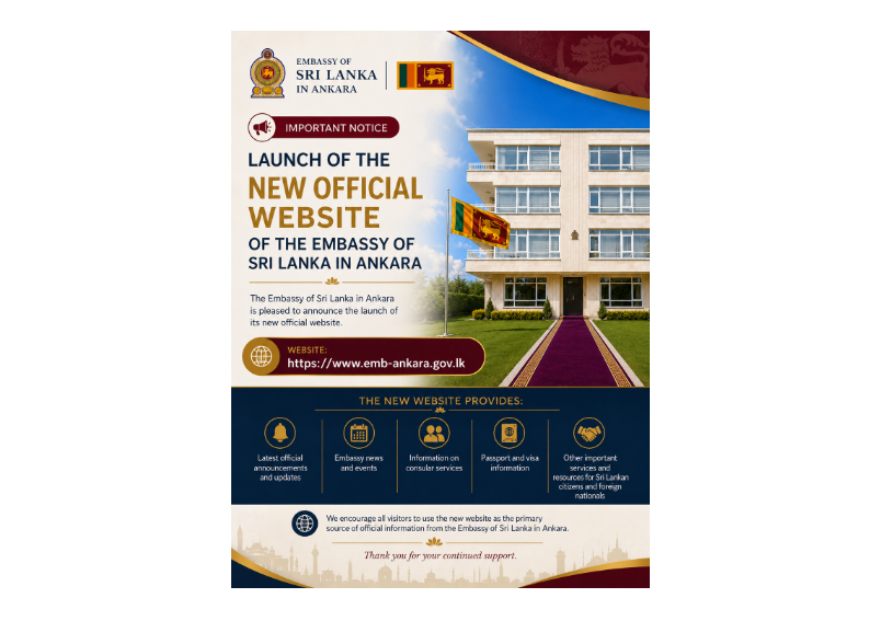 Launch of the New Official Website of the Embassy of Sri Lanka in Ankara