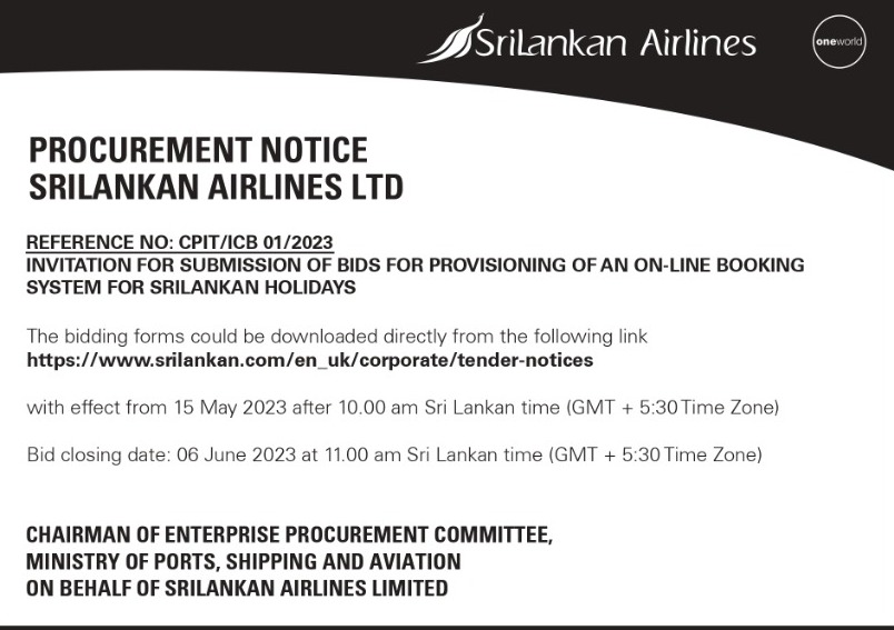 Procurement Notice - Sri Lankan Airlines