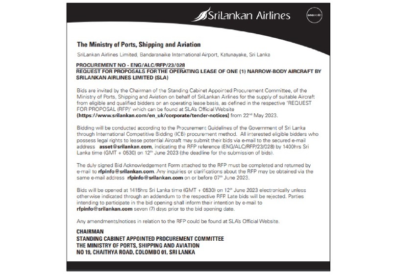 Sri Lankan Airlines - Procurement Notice